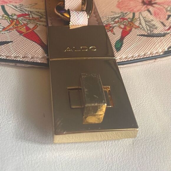 ALDO Glendaa Pink Floral Top Handle Shoulder Crossbody Tote Bag 9X4X9 SEE DESCR - Picture 4 of 14